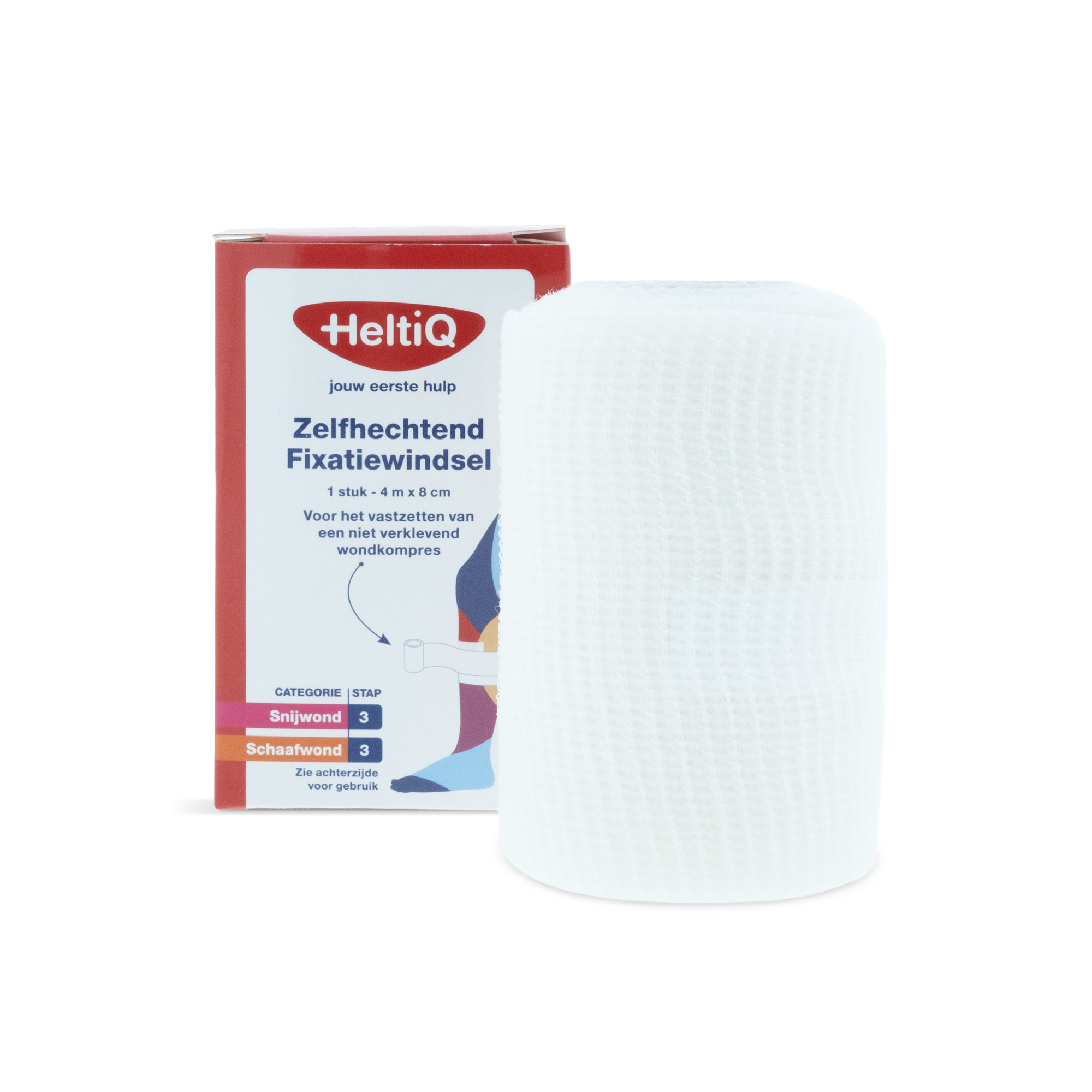 Heltiq Zelfhechtend windsel 4m x 8cm 1.00 Stuks