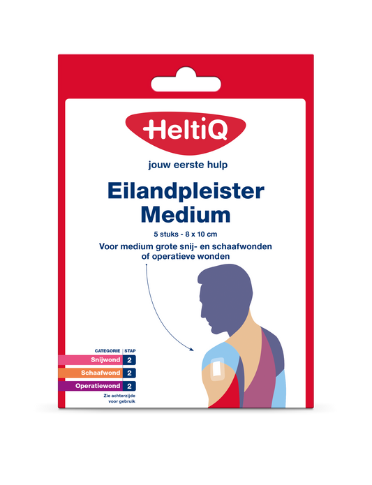 Heltiq Eilandpleisters 8 x 10cm 5.00 Stuks
