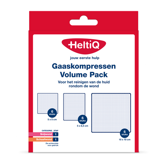 Heltiq Gaaskompressen volume pack 18.00 Stuks