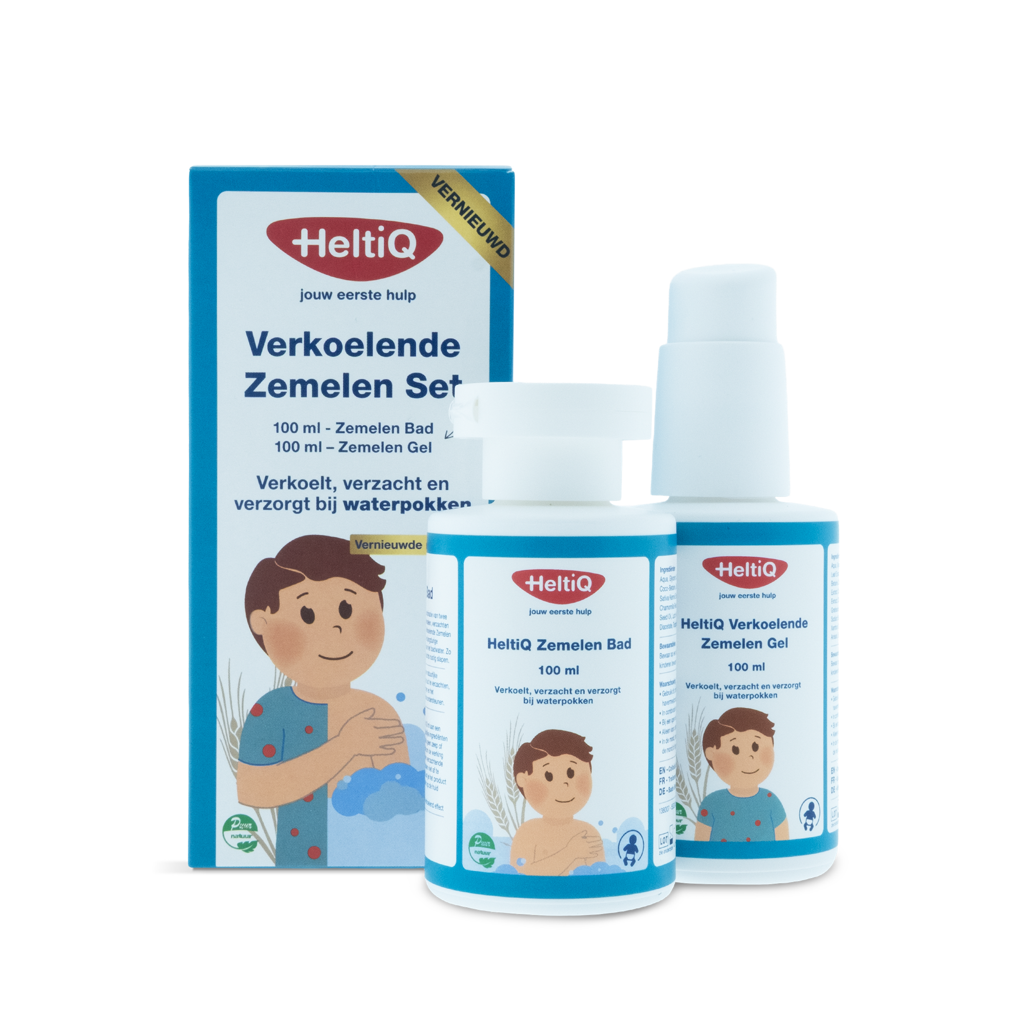 Heltiq Verkoelende zemelen set 2x 100ml 200.00 Milliliter