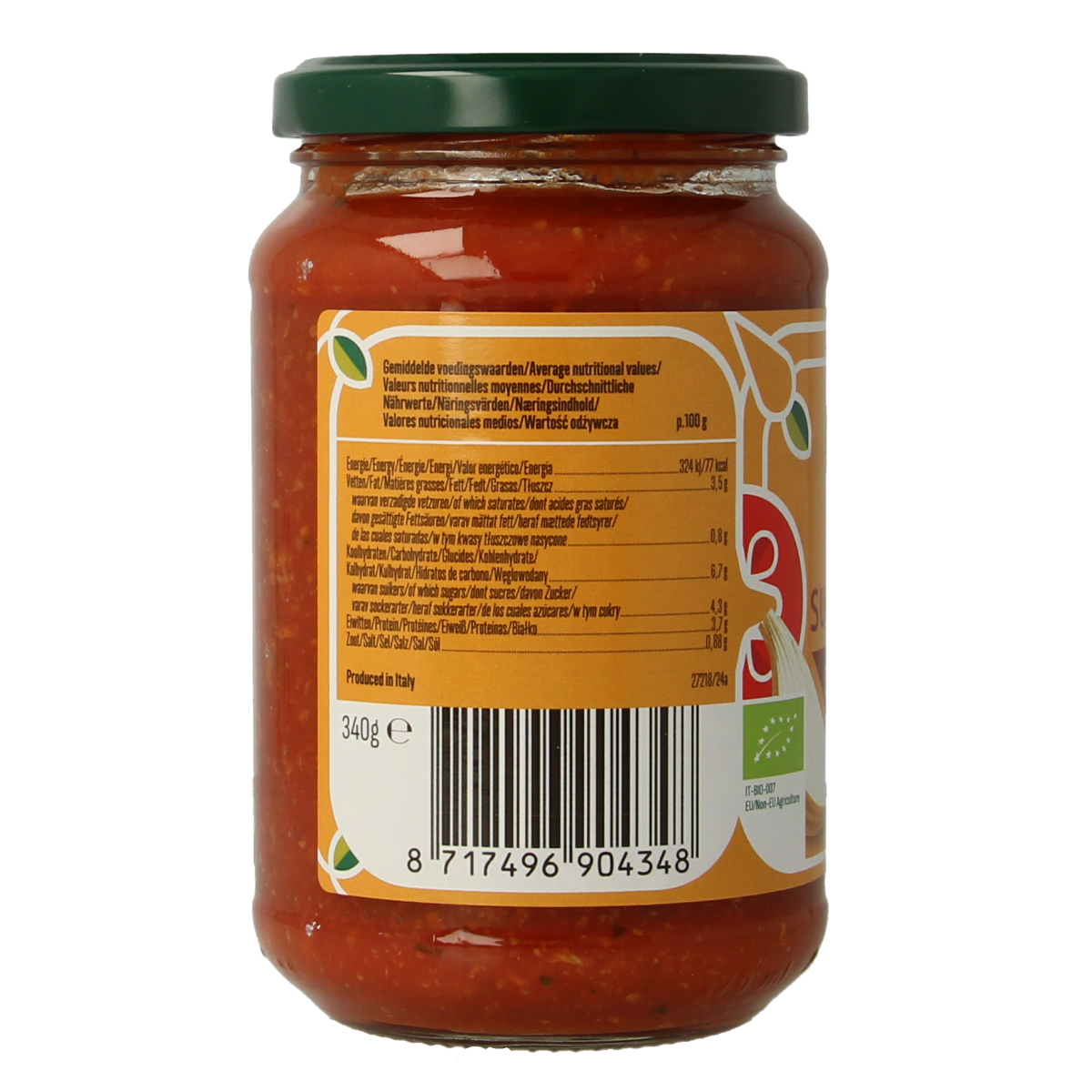 Bioidea Pastasaus vegetarisch bolognese bio 340.00 Gram