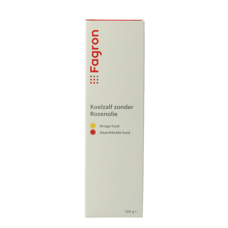 Fagron Koelzalf zonder rozenolie doos & bijsluiter 100 Gram