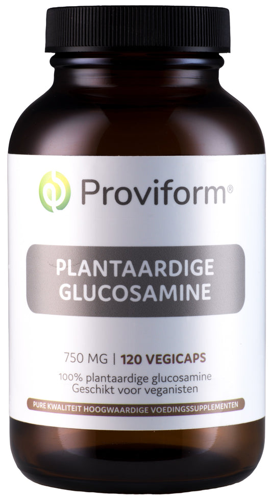 Proviform Glucosamine 750mg HCL vegetarian capsules for joint support, featuring mineral complex in a 120-count bottle.