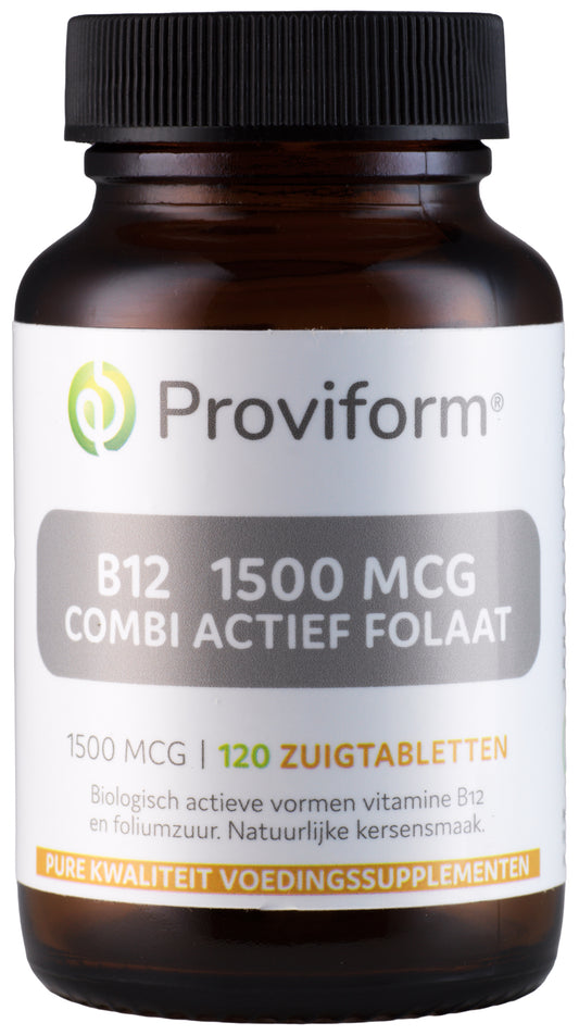 Proviform Vitamine B12 1500mcg combi actief folaat 120 Zuigtabletten