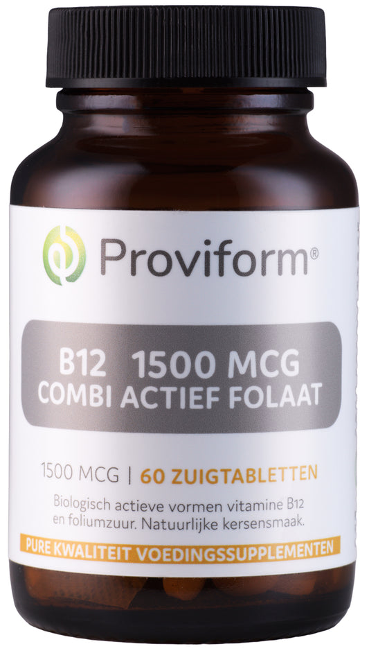 Proviform Vitamine B12 1500mcg combi actief folaat 60.00 Zuigtabletten
