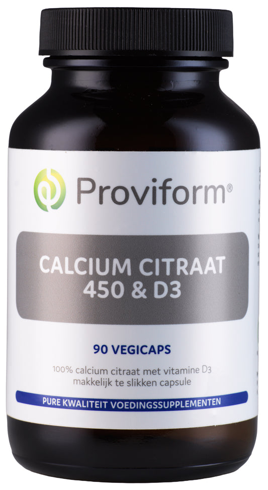 Proviform Calcium citraat 450 & D3 90.00 Vegetarische capsules