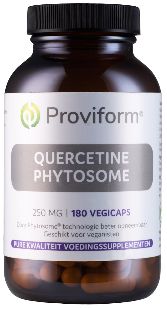 Proviform Quercetine phytosome 250mg vegetarian capsules, herbal supplement for immune support, shown in the image.