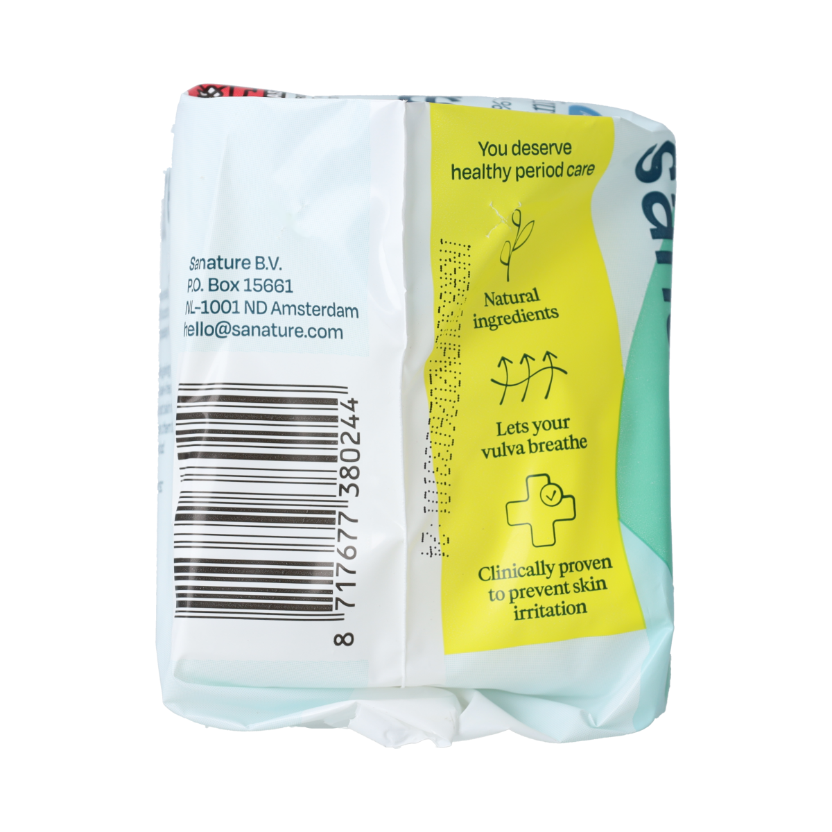 Sanature cotton inlegkruisjes voor damesverband, 24 stuks, normaal absorptie, zachte en ademende katoenen bescherming