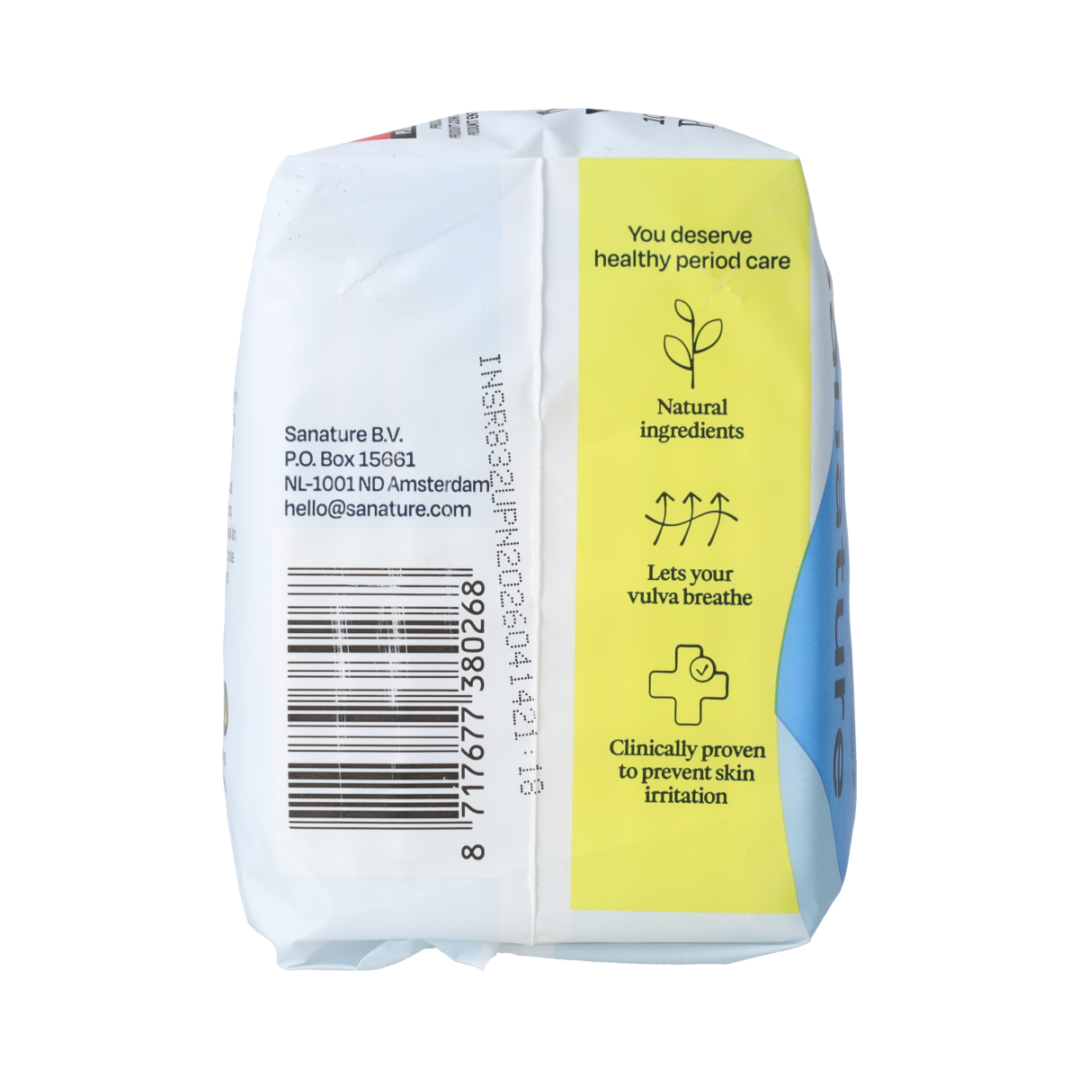 Sanature Maandverband super 100% katoen 10.00 Stuks