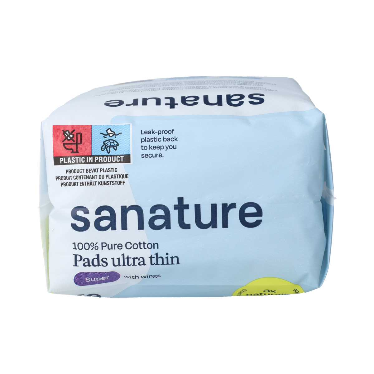 Sanature Maandverband super 100% katoen 10.00 Stuks