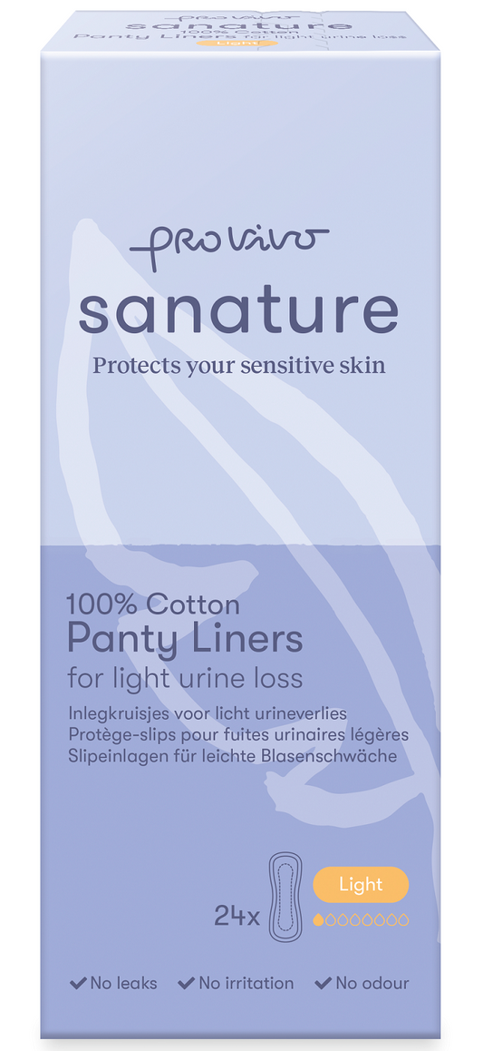 Sanature Pro Vivo light incontinentie inlegkruisjes, 24 pack, absorbent incontinence pads for discreet protection