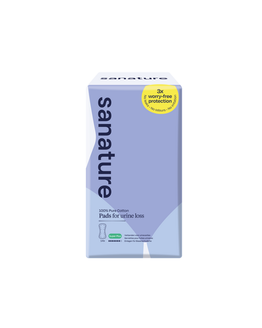 Sanature Pro vivo incontinentieverband super plus pack of 14, absorbent incontinence pads for adult use.