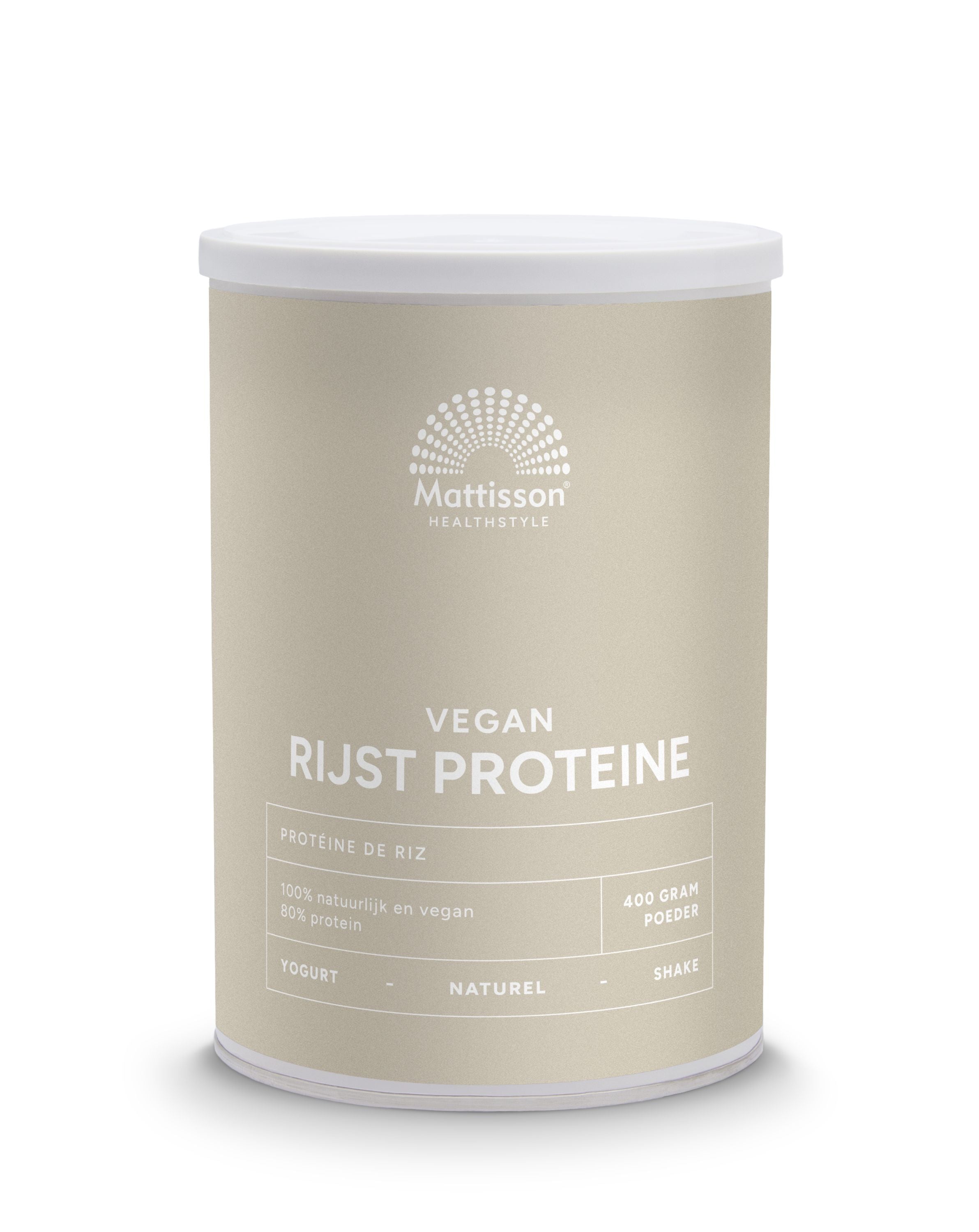 Mattisson Absolute rijst proteine poeder vegan 80% 400.00 Gram