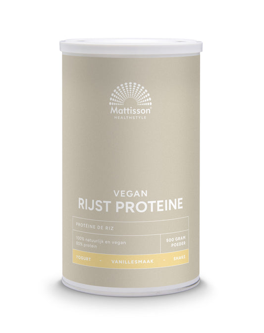 Mattisson Absolute rijst proteine vanille vegan 80% 500.00 Gram
