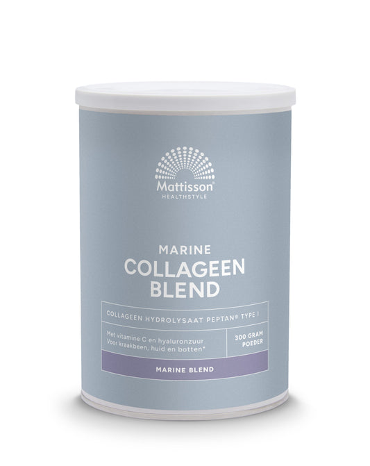 Mattisson Marine Vis Collagen Peptan powder in a 300g container, showing the product label and packaging.