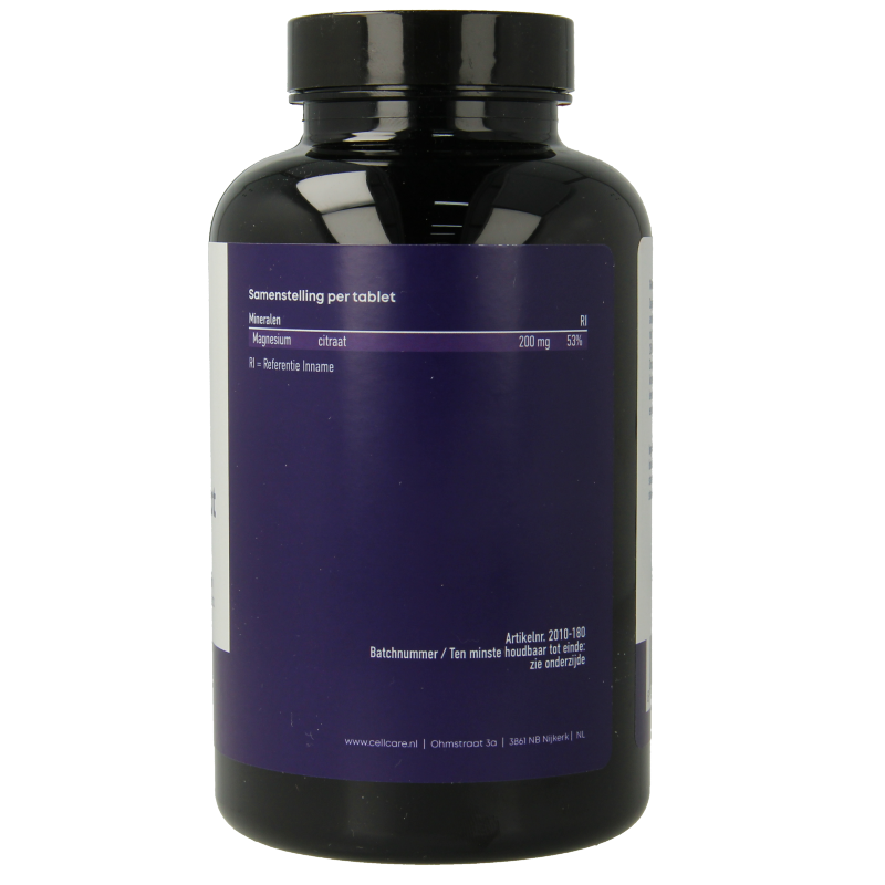 CellCare Magnesium 200mg elementair  180 Tabletten