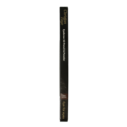 Christian Faye 3D eyebrow pencil and powder kit in dark brown for natural, defined eyebrow makeup.