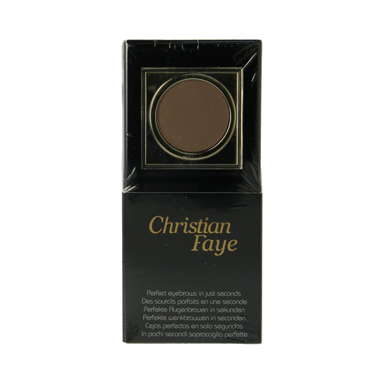 Christian Faye eyebrow powder in ash brown, 3g, for natural eyebrow makeup and defined brows.