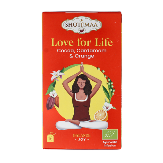 Shoti Maa Love for life cocoa, cardamom & orange bio 16.00 Zakjes