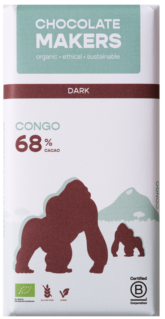 Chocolatemakers Gorilla bar 68% puur bio 80 Gram
