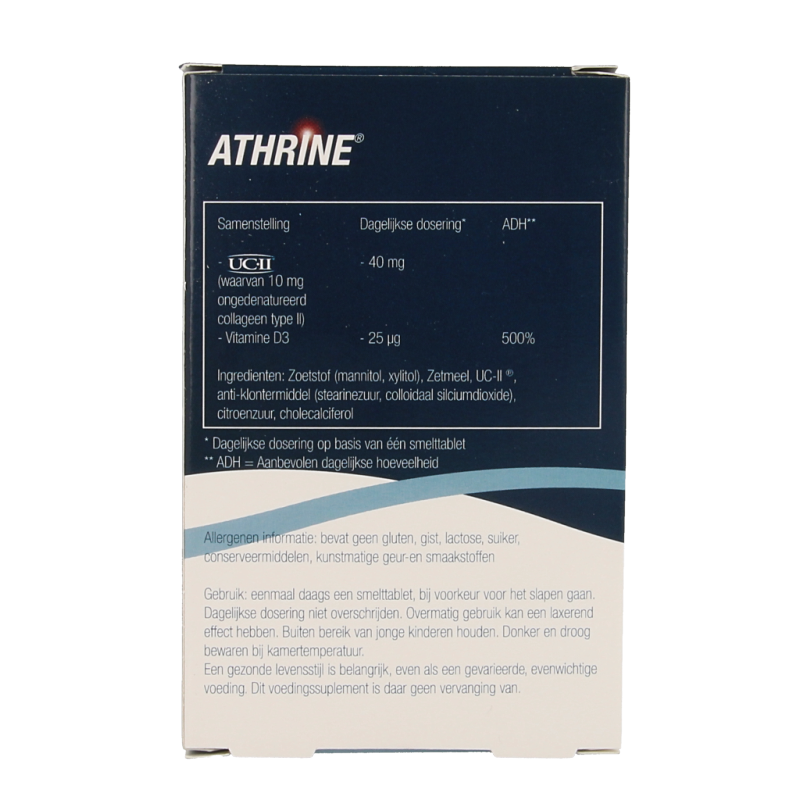 Athrine UC-II en Vitamine D3 30 Tabletten