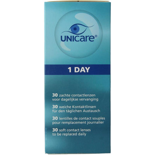 Unicare Daglenzen +2.75 contact lenses in a box, optical product from Unicare with 30 lenses for vision correction.