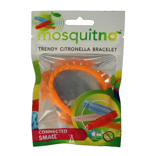 Mosquitno kid's insect repellent bracelet for mosquito bites, shown in a colorful, adjustable design for children.