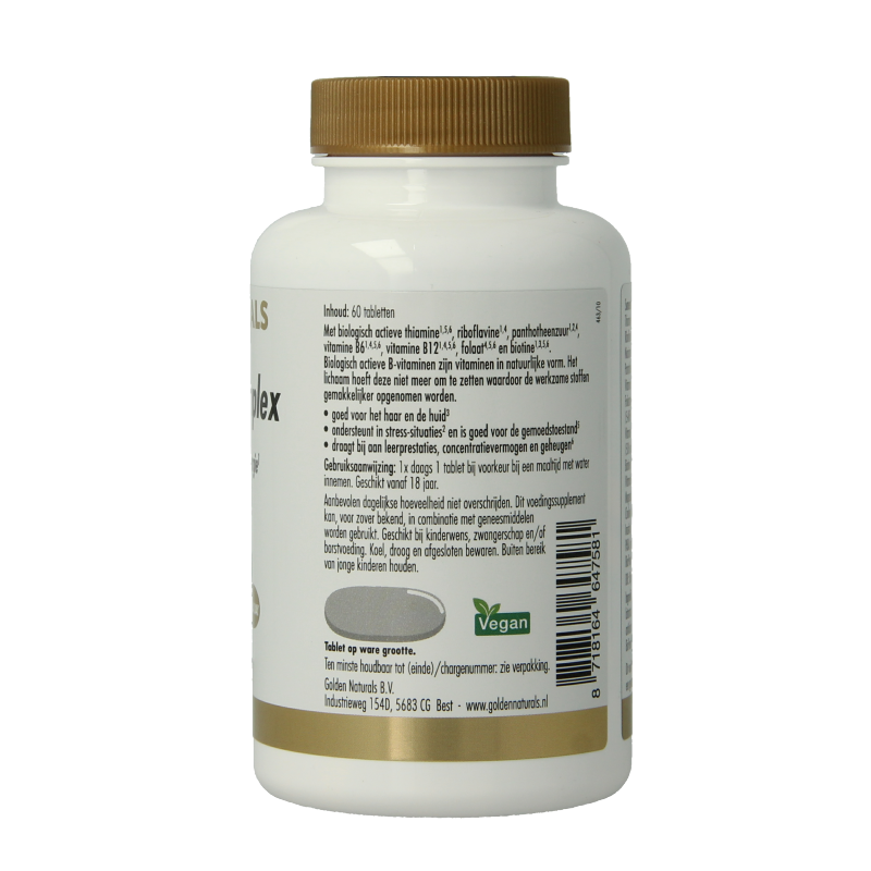 Golden Naturals Vitamine B complex 60 Tabletten