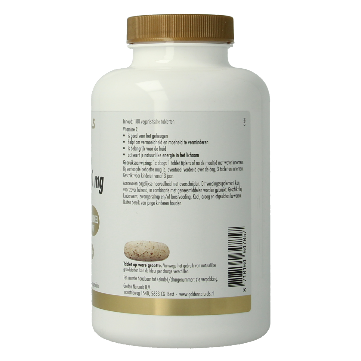 Golden Naturals Vitamine C 1000 bioflavonoiden 180.00 Tabletten