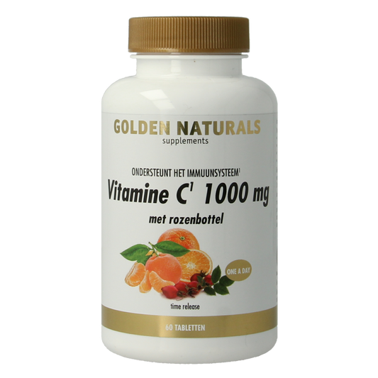 Golden Naturals Vitamine C 1000mg met rozenbottel 60 Tabletten