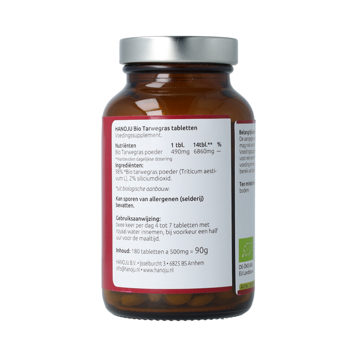 Hanoju Tarwegras pet flacon bio 180.00 Tabletten