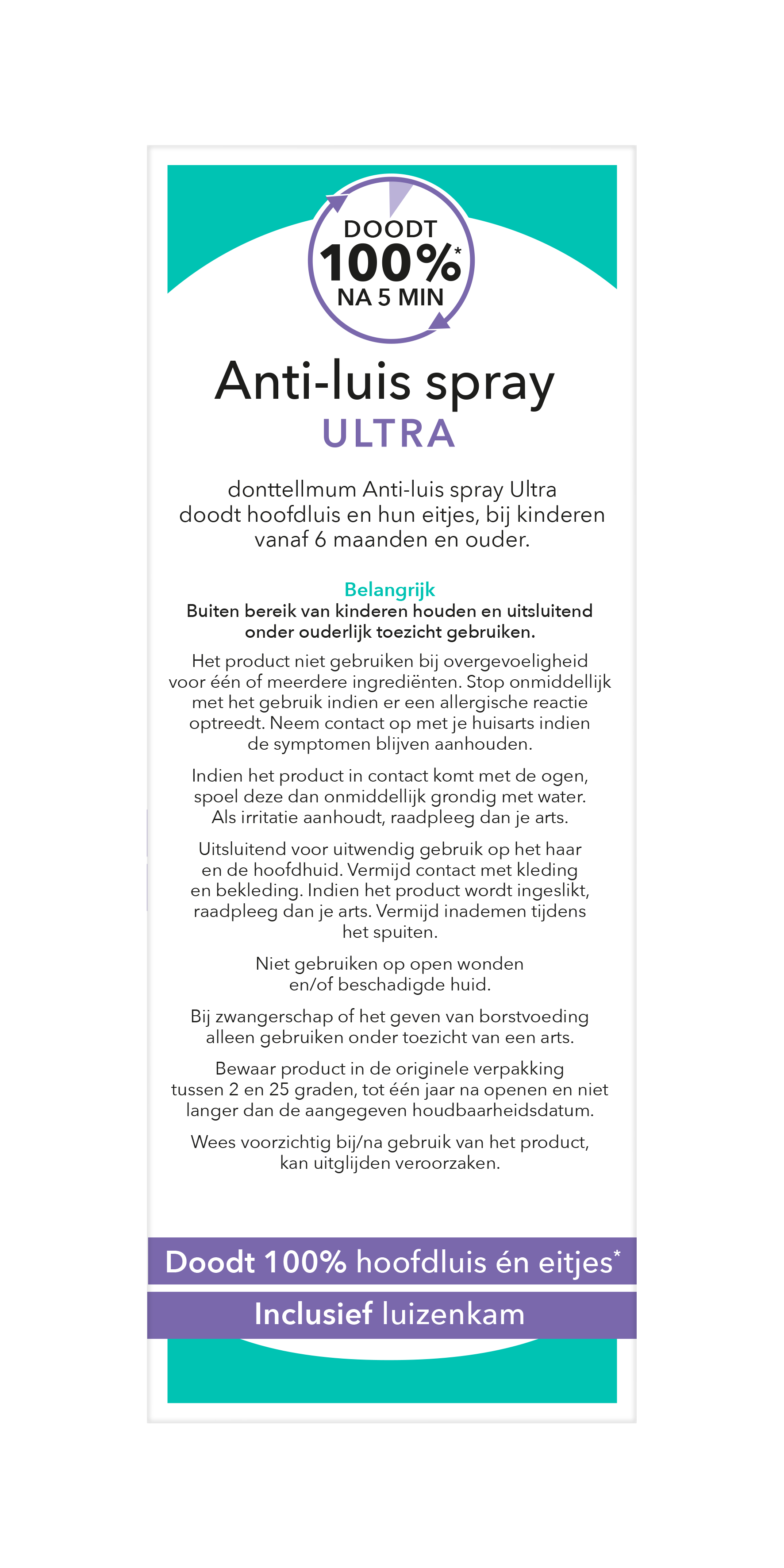 Donttellmum Anti luis spray ultra 120.00 Milliliter