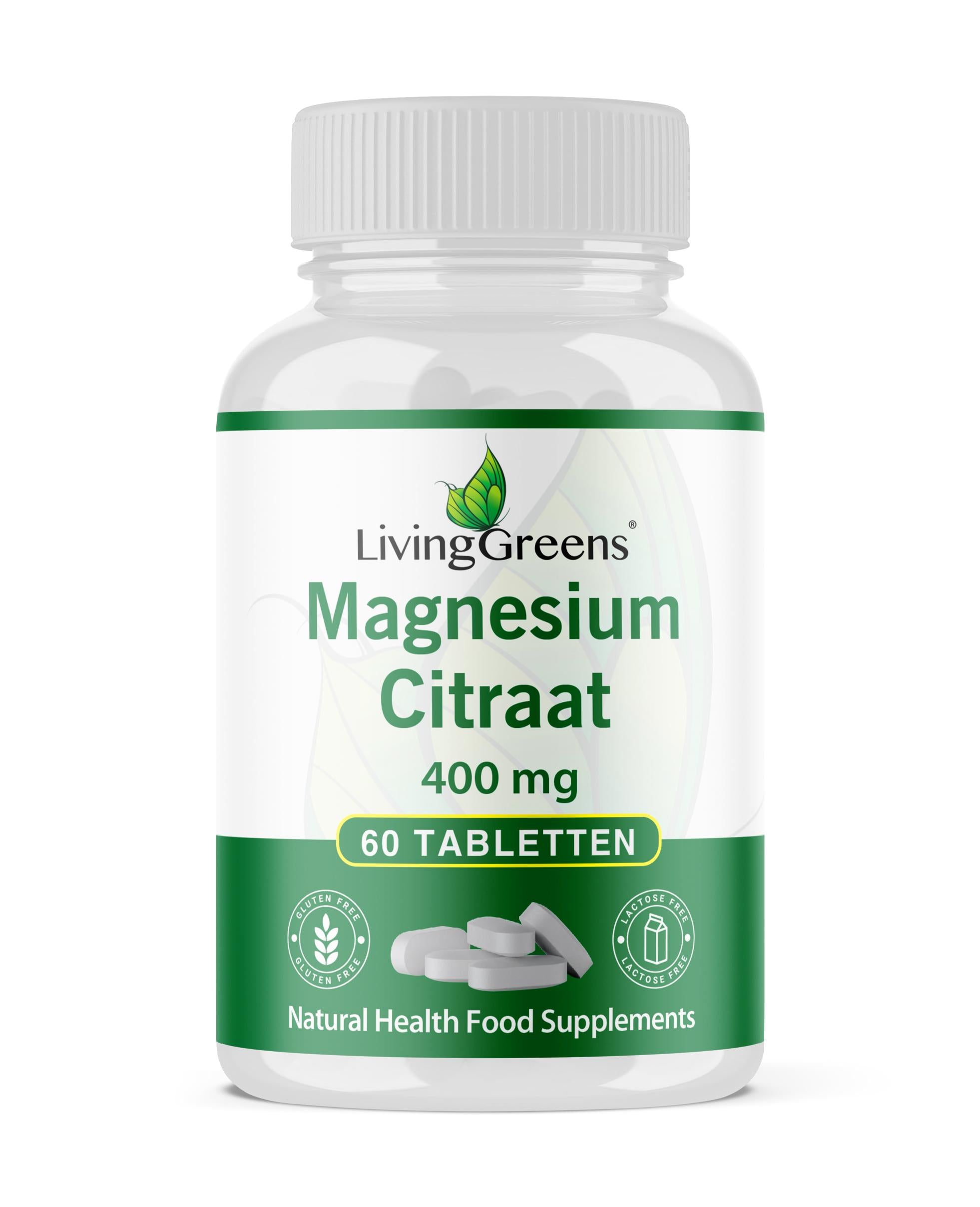 Livinggreens Magnesium citraat 400mg 60 Tabletten