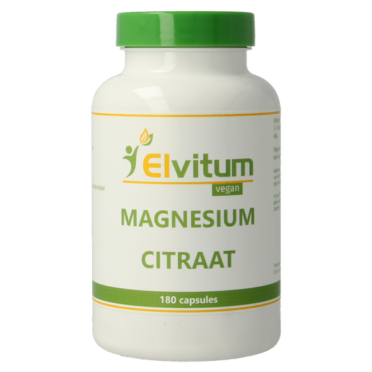 Elvitum  Magnesium citraat 180 Vegetarische capsules