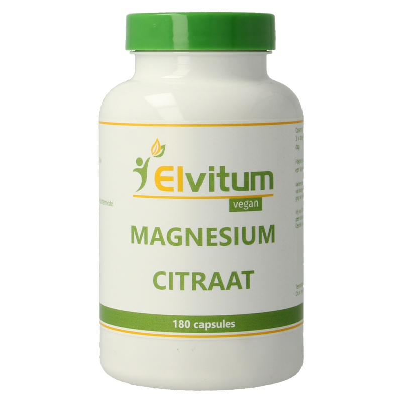 Elvitum  Magnesium citraat 180 Vegetarische capsules