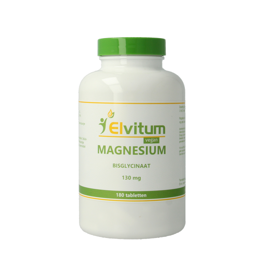 Elvitum  Magnesium (bisglycinaat) 130mg 180 Tabletten