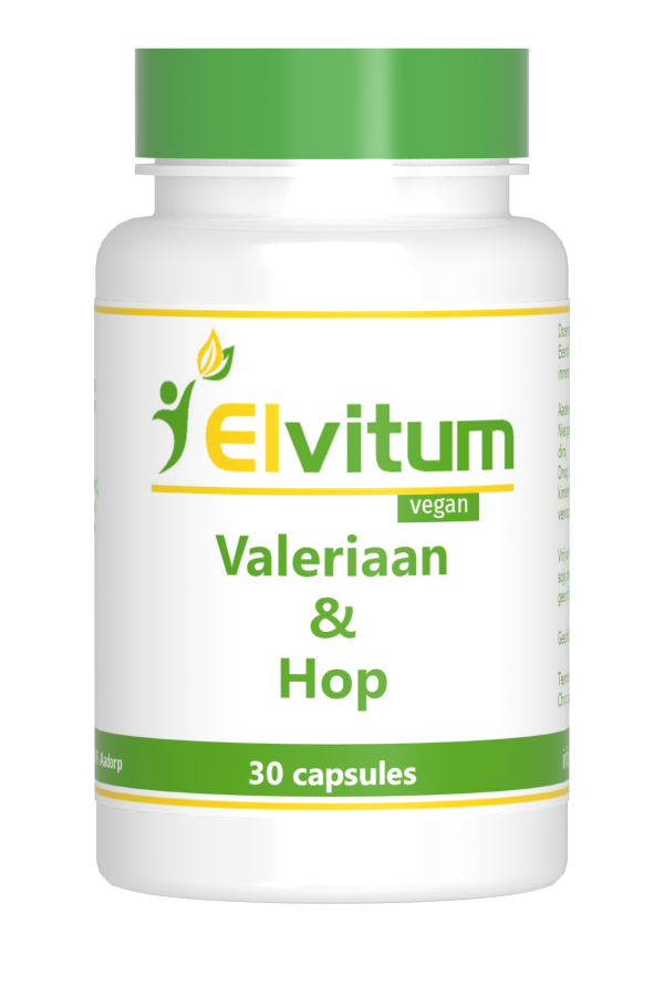 Elvitum  Valeriaan en hop extract 30.00 Capsules