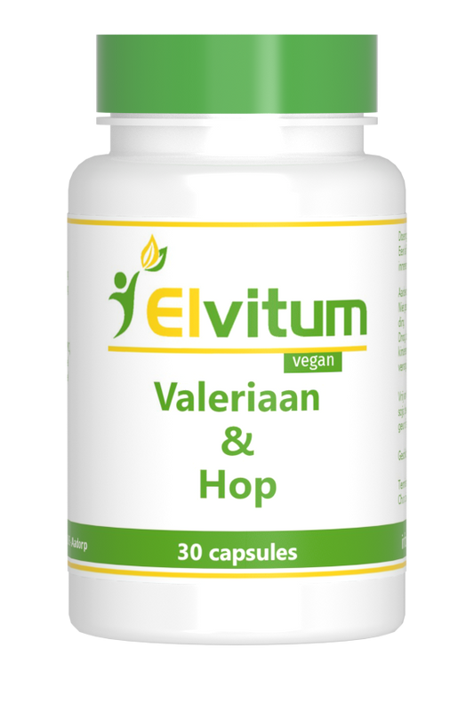 Elvitum  Valeriaan en hop extract 30.00 Capsules