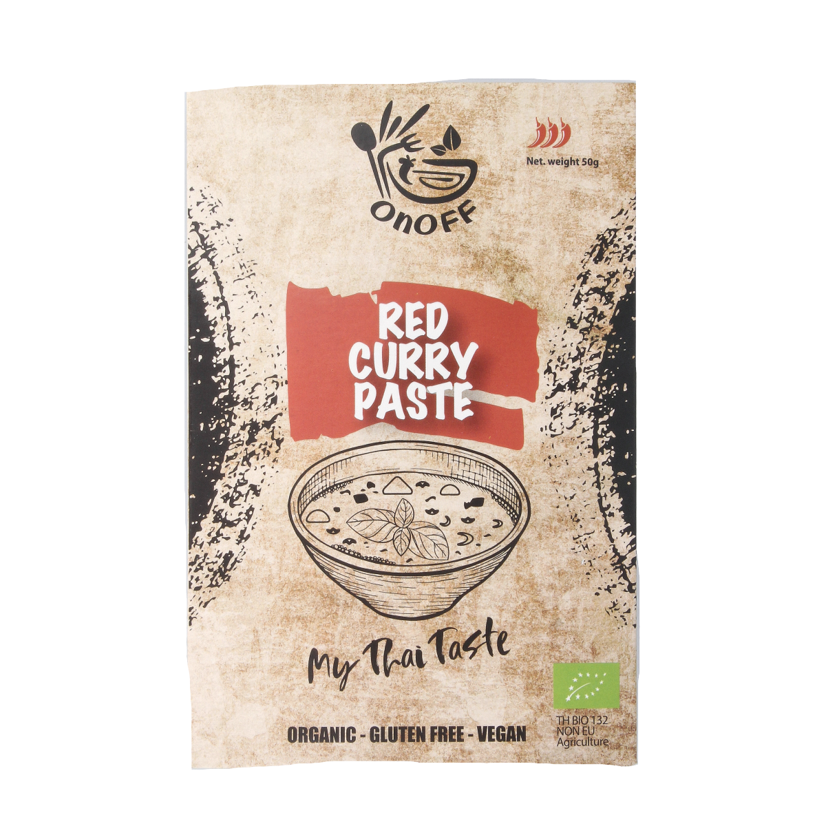 Onoff Thaise rode currypasta bio 50.00 Gram