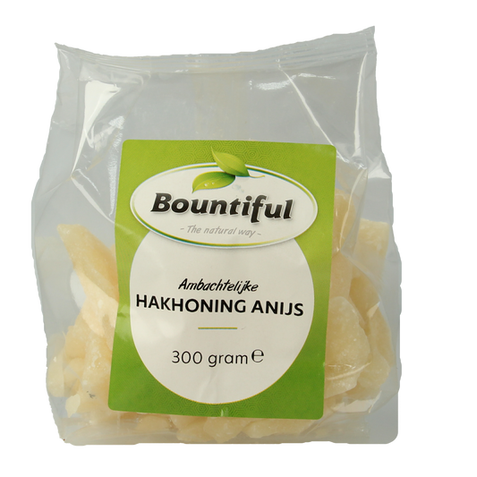 Bountiful Bountiful Hakhoning anijs honing in 300g package, featuring traditional Dutch spice blend with anise flavor.