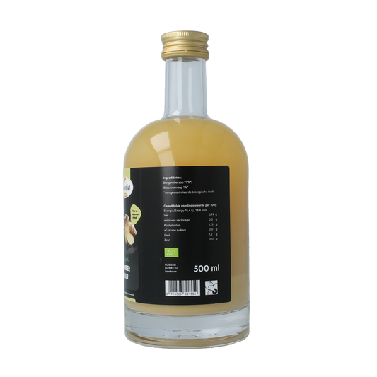 Bountiful select organic ginger juice in a 500ml bottle, natural and pure ginger drink from the Bountiful select brand.