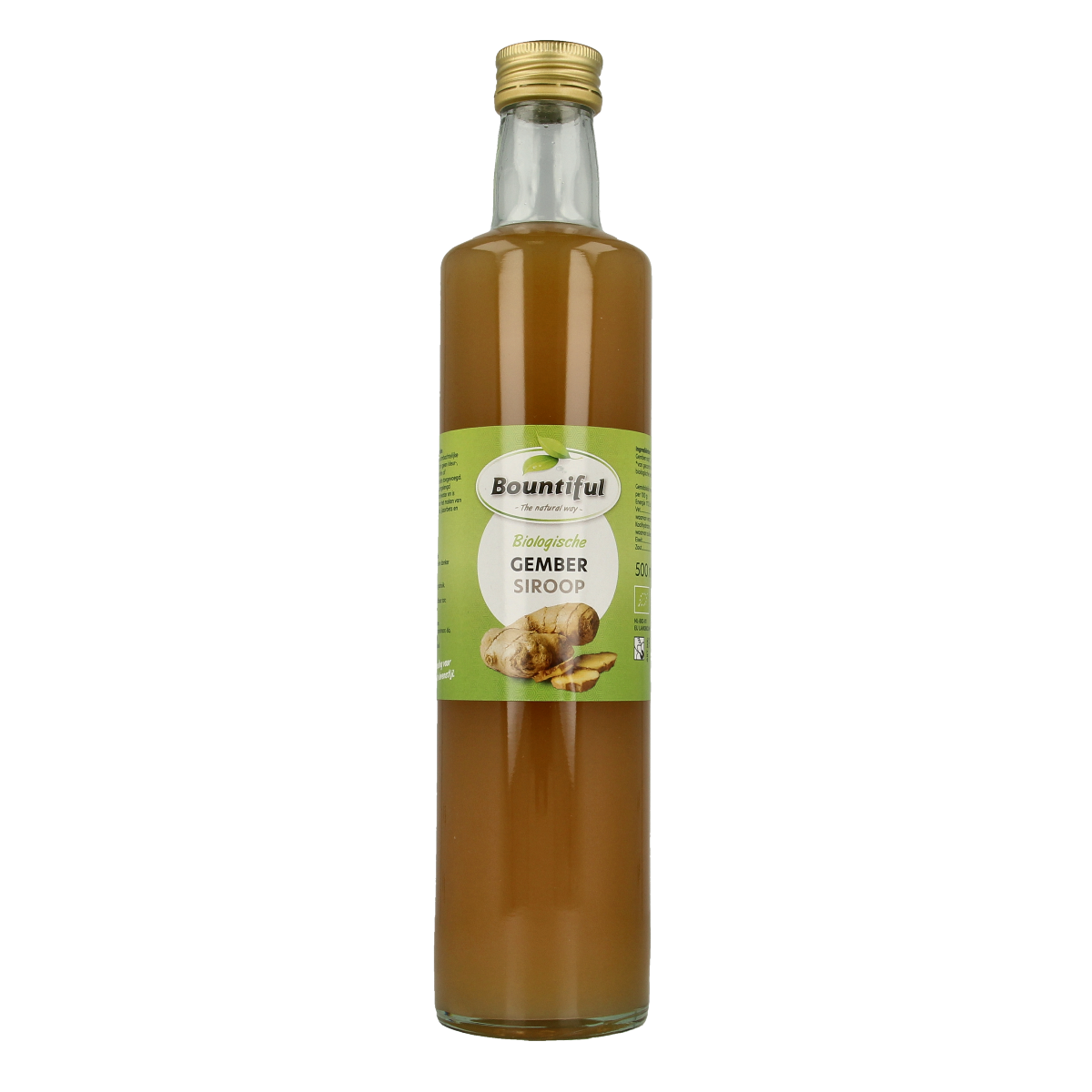 Bountiful Bountiful Gembersiroop bio ginger syrup in 500ml bottle, for drinks and beverages, natural and organic product