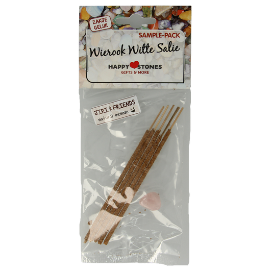 Mini white sage incense gift bag by Jiri & Friends, featuring aromatic herbal sticks for natural scent and spiritual use.