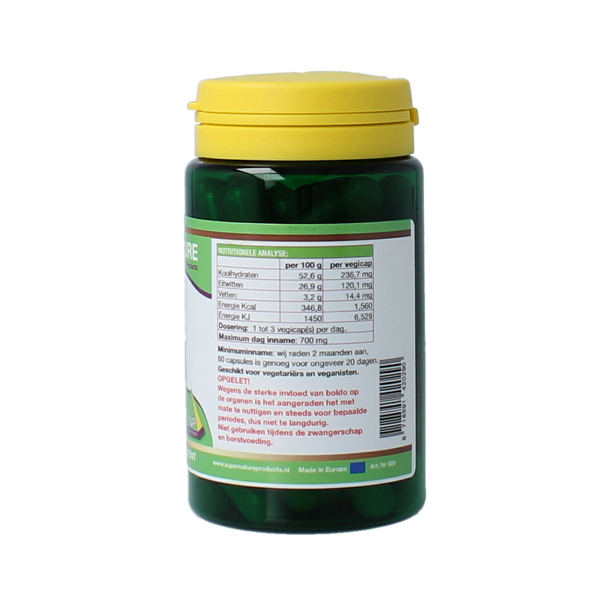 SNP Boldo 350mg puur 60.00 Vegetarische capsules
