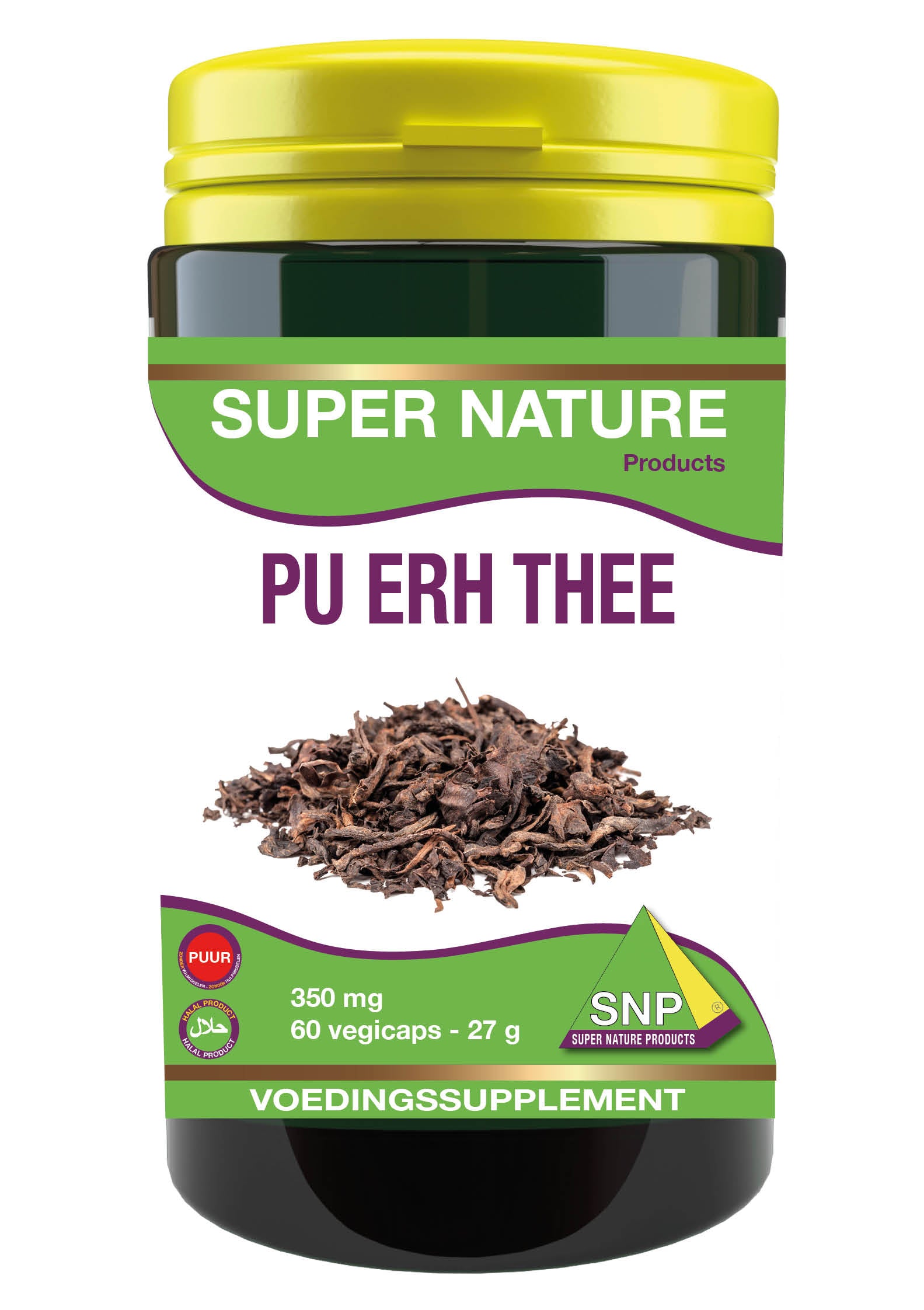SNP Pu erh thee 350mg puur 60.00 Vegetarische capsules