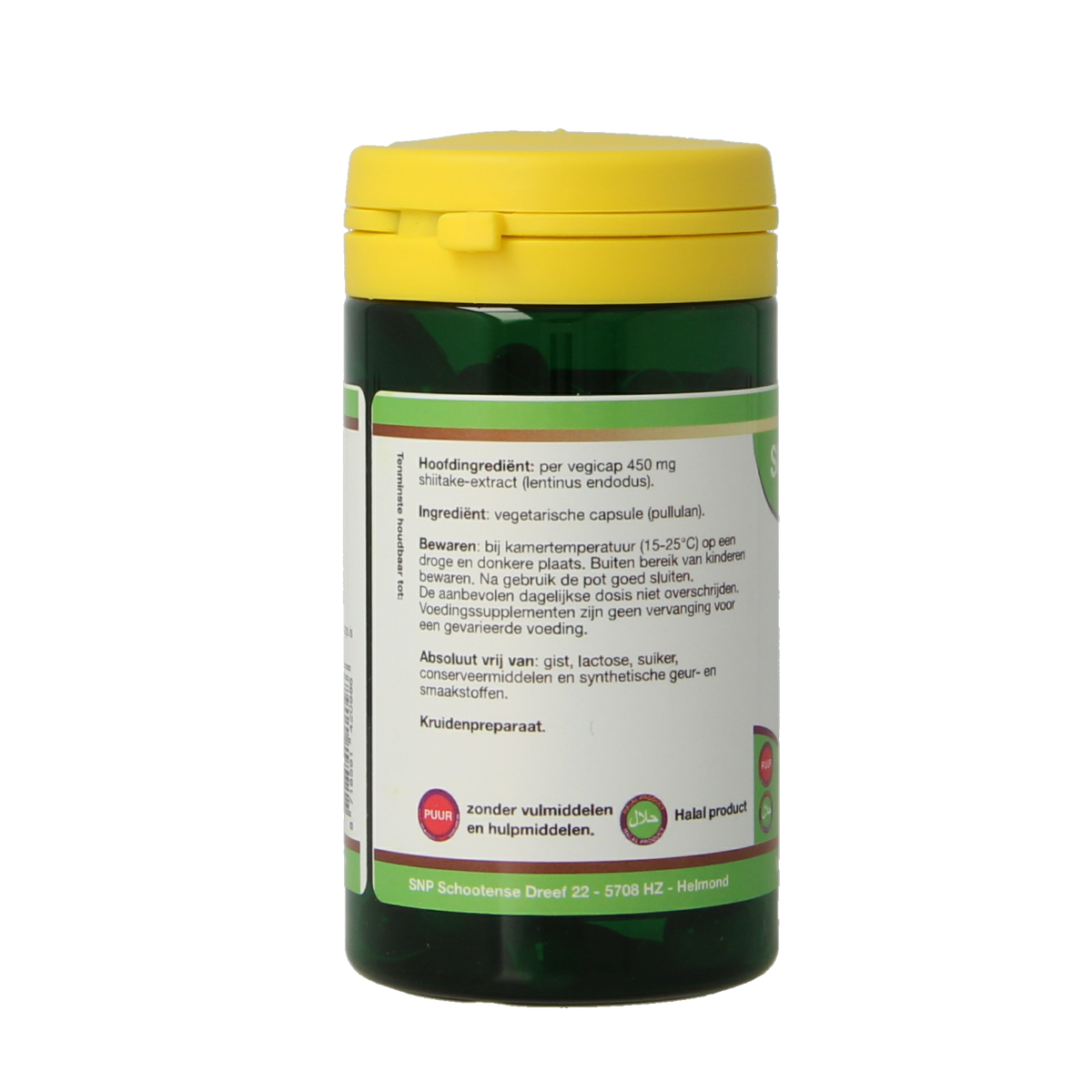 SNP Shiitake 450mg puur 60.00 Vegetarische capsules