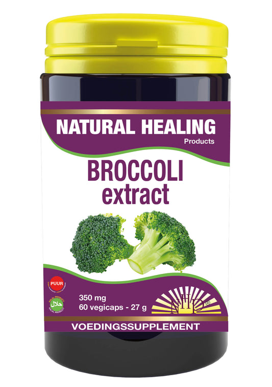 NHP Broccoli 7000mg vegetarian capsules in a bottle, herbal supplement for health and nutrition.