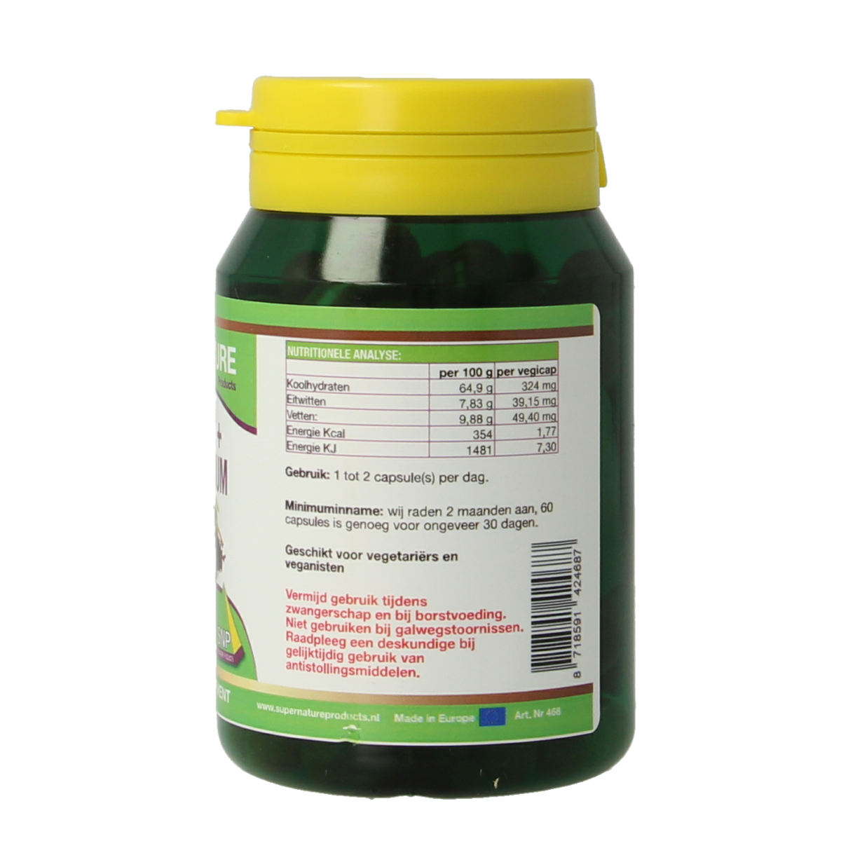 SNP Curcuma & piper nigrum 510mg puur 60.00 Vegetarische capsules