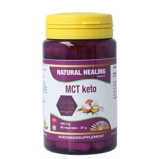 SNP MCT Keto vegetarian capsules, dietary supplement with MCT oils, in a white bottle with label, shown against a white background.