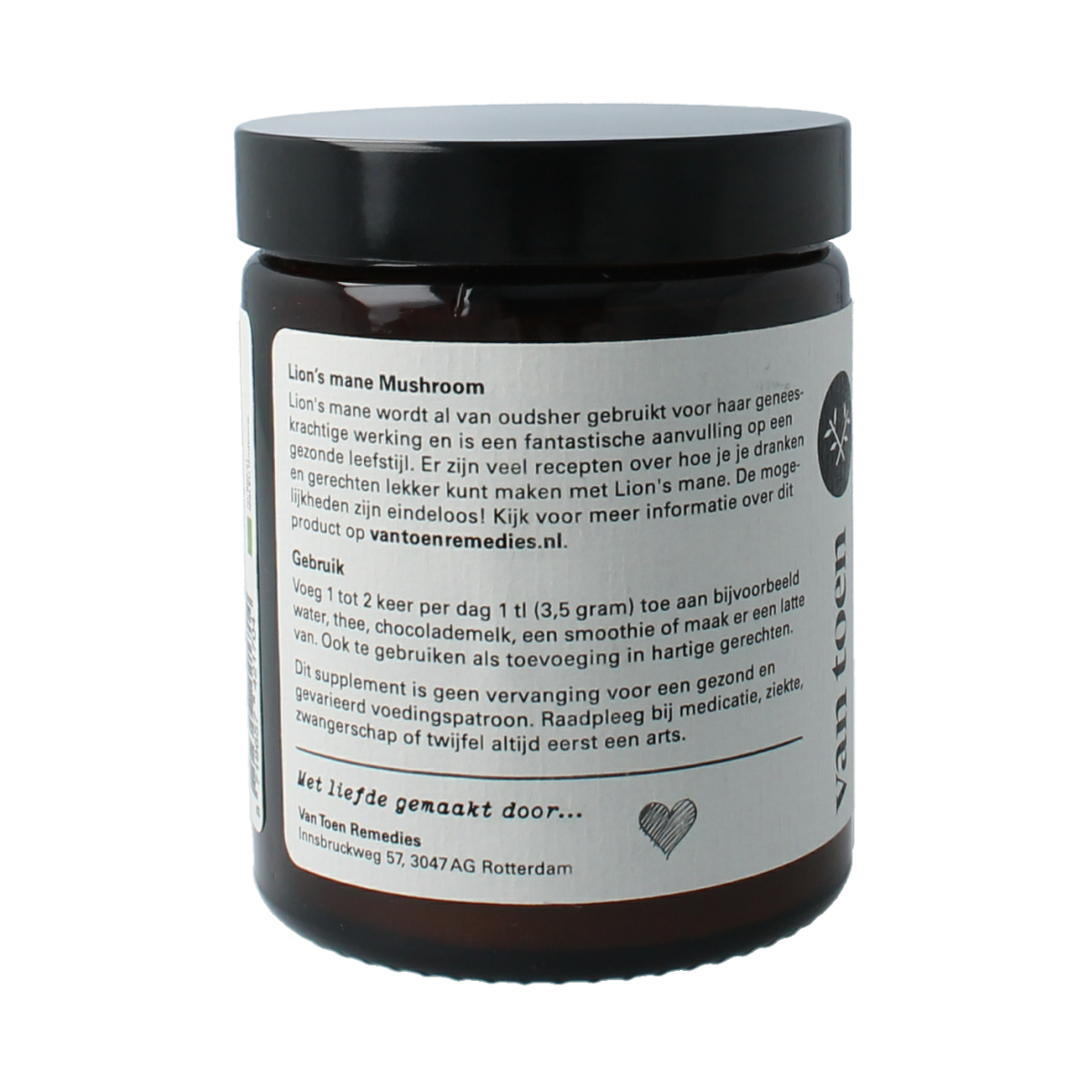 Van Toen Lion's mane poeder bio 80.00 Gram